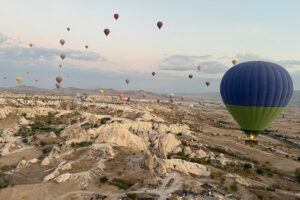 Floating above Cappadocia