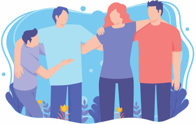 Flat international friendship day illustration