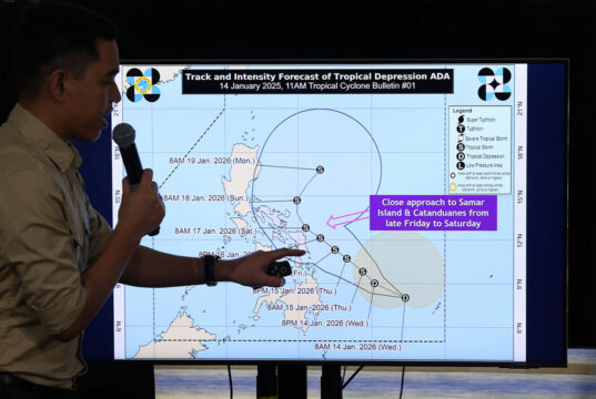 LPA develops into Tropical Depression Ada; Storm Signal No. 1 raised in several areas