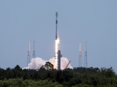 Four space station crewmates, one ailing, begin emergency return flight