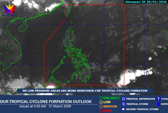 Easterlies, High Pressure Area to prevail during Holy Week, says PAGASA