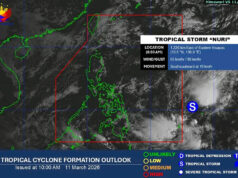 Tropical Storm Nuri, Northeast Monsoon to drench parts of country