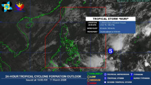 Tropical Storm Nuri, Northeast Monsoon to drench parts of country