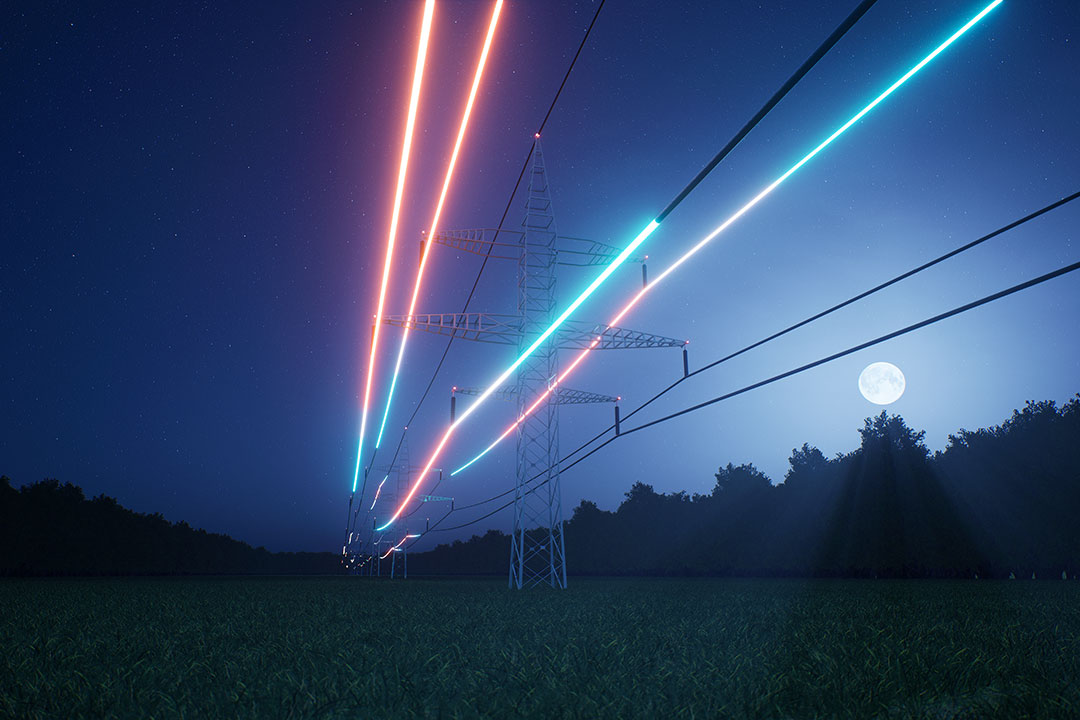 visualization-energy-flowing-through-power-tower-lines-night-sky-infrastructure-ensuring-transmission-electricity-through-voltage-distribution-cables-3d-render-animation